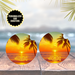 Coastal beach-themed drink coaster set. Slip-resistant, moisture-absorbing, and customizable with your name!